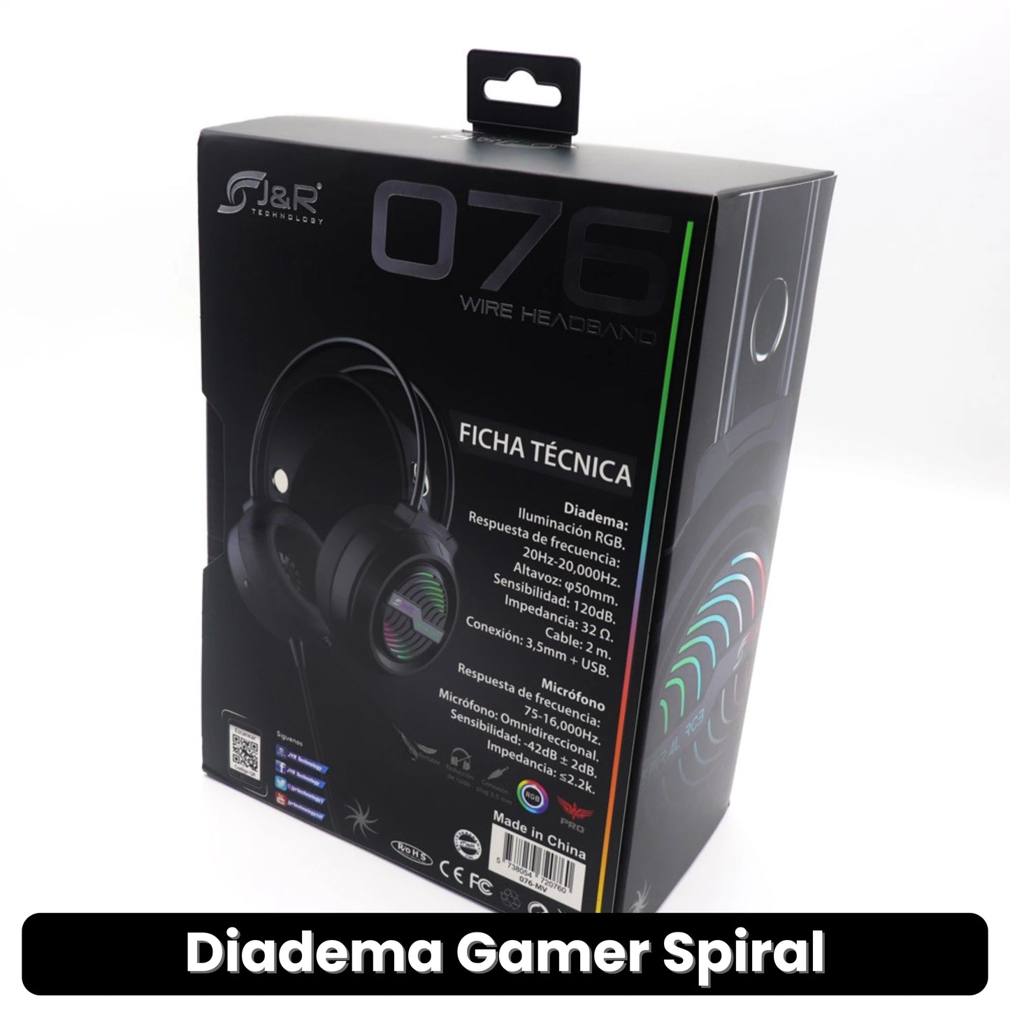 DIADEMA GAMER SPIRAL · ENVÍO GRATIS ·
