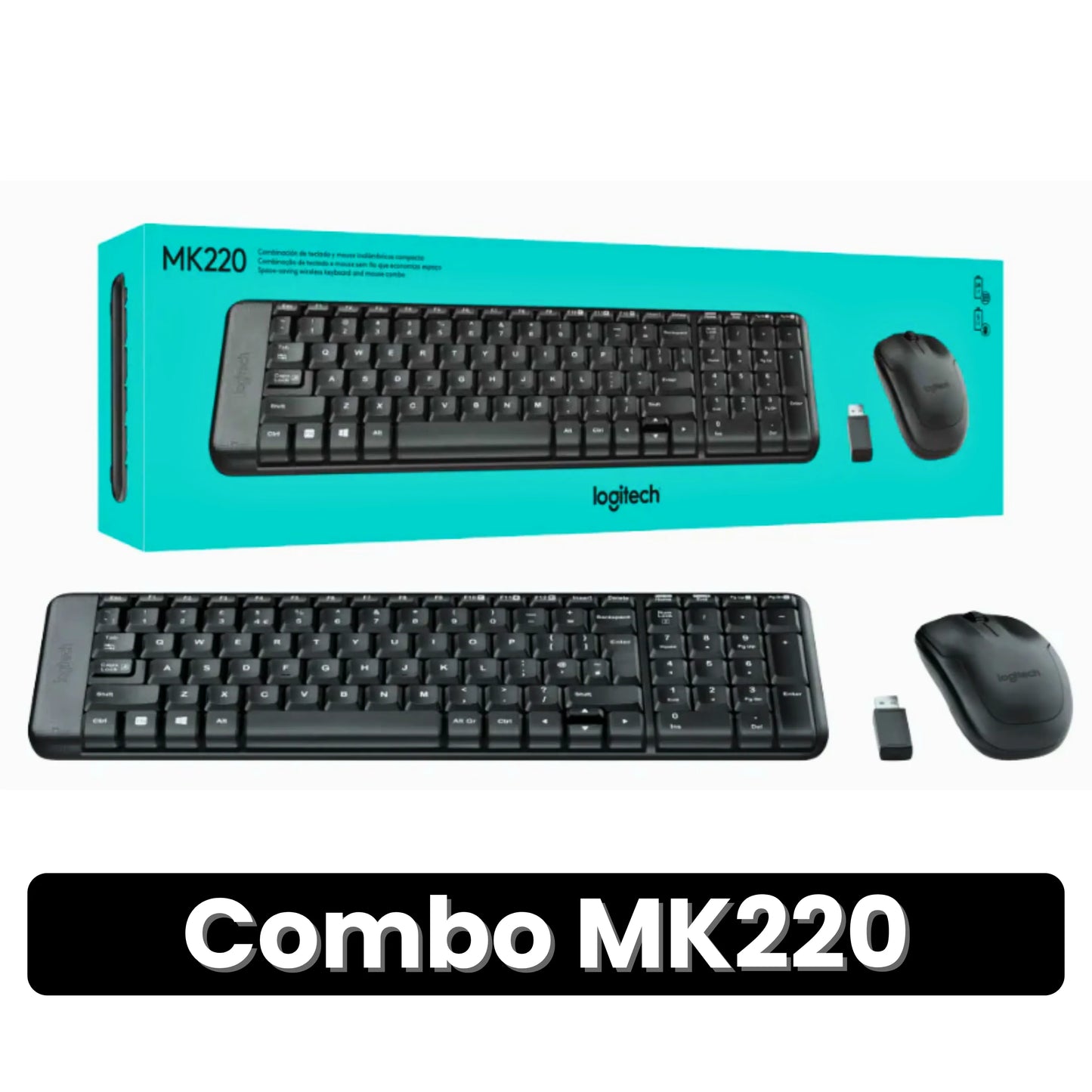 Combo Teclado y Mouse MK220 Inalámbrico