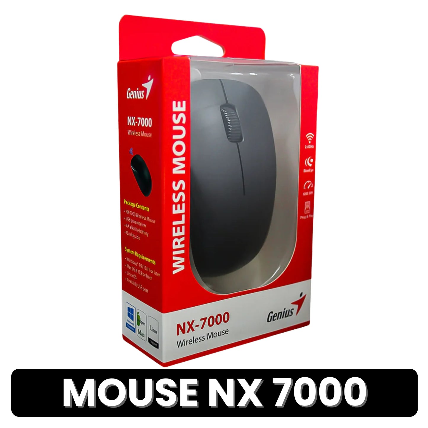 Mouse Genius Inalámbrico NX-7000