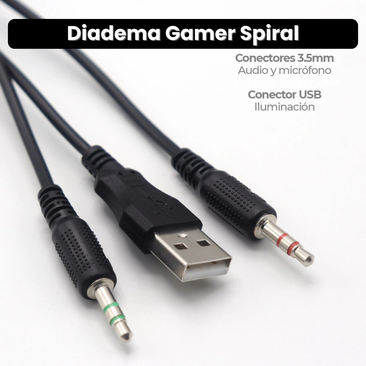 DIADEMA GAMER SPIRAL · ENVÍO GRATIS ·