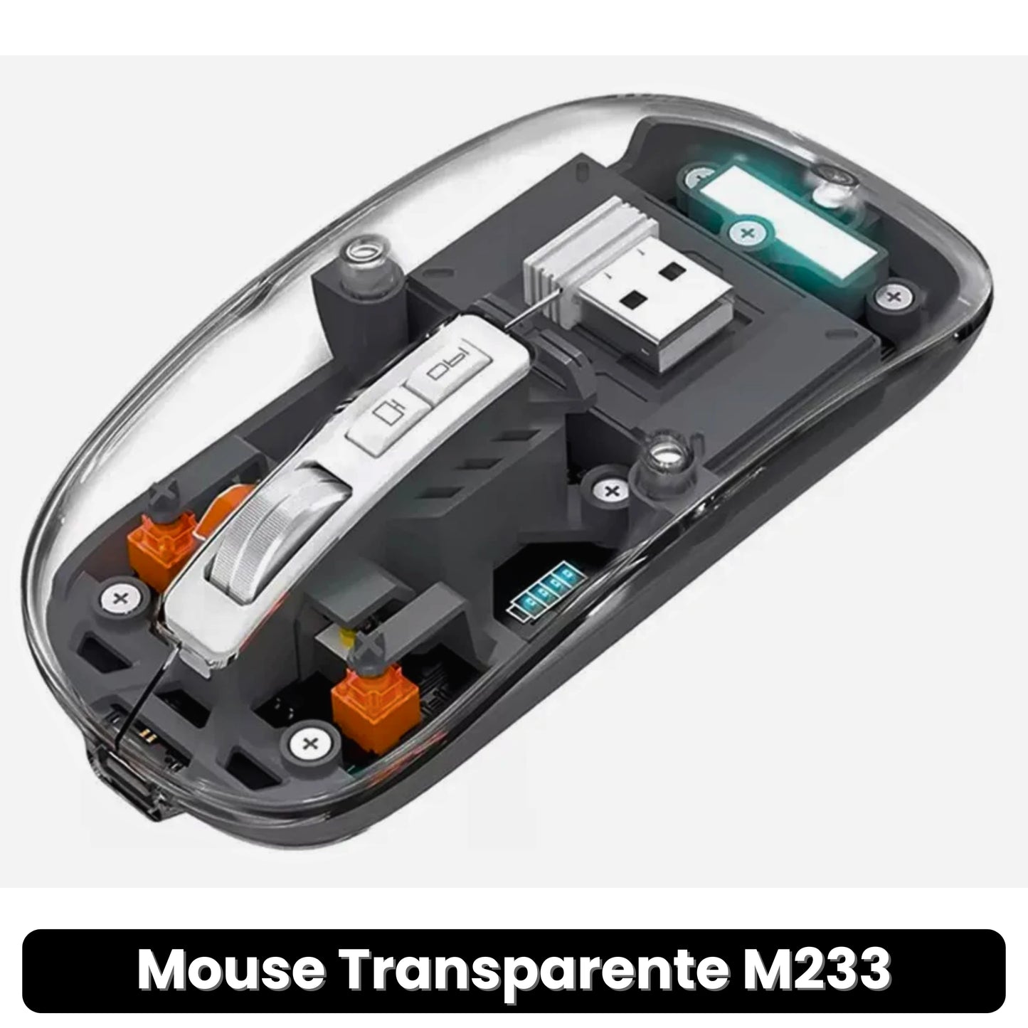 MOUSE TRANSPARENTE M233 · ENVÍO GRATIS ·