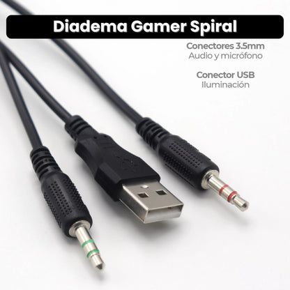DIADEMA GAMER SPIRAL · ENVÍO GRATIS ·