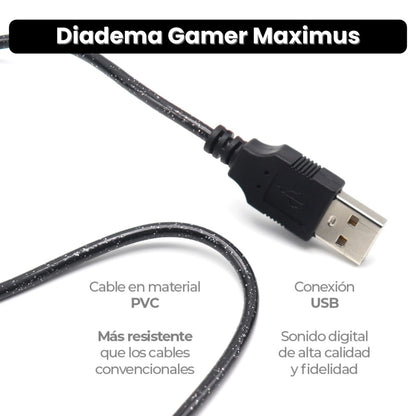 DIADEMA GAMER MAXIMUS · ENVÍO GRATIS ·