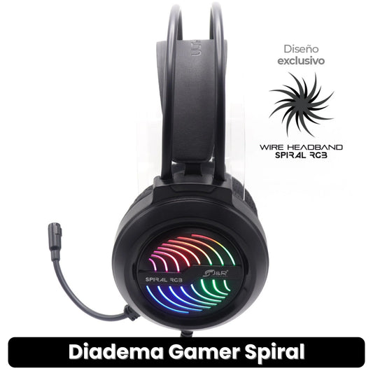 DIADEMA GAMER SPIRAL · ENVÍO GRATIS ·